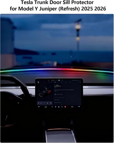 for Tesla LED Car Ambient Lighting Strip Model Y Juniper Model 3 Highland Accessories 2017-2026 Dashboard Windshield Interior LED Light Strip Waterproof Decoration Atmosphere Ambient Lighting in Saudi Arabia