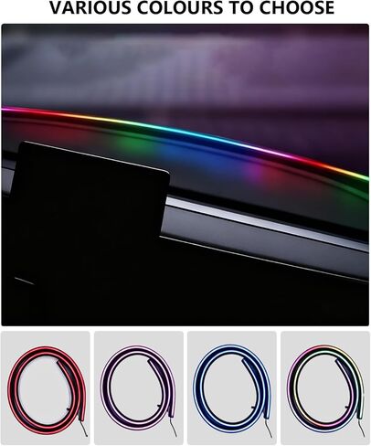for Tesla LED Car Ambient Lighting Strip Model Y Juniper Model 3 Highland Accessories 2017-2026 Dashboard Windshield Interior LED Light Strip Waterproof Decoration Atmosphere Ambient Lighting in Saudi Arabia