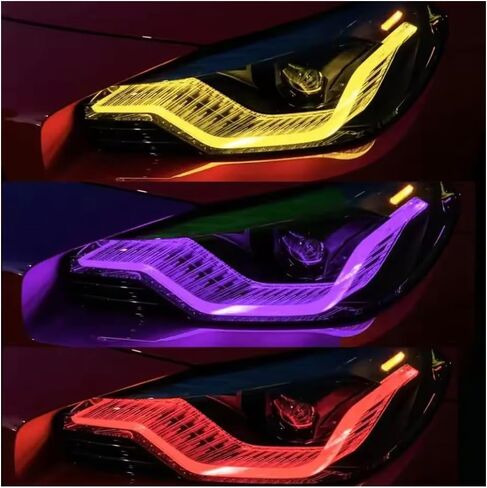 لوحات DRL RGB لسيارات BMW 2 Series M2 G42 G87 2022-2023 رقائق ضوء النهار الجري تناسب المصباح LED التكيفي in Kuwait