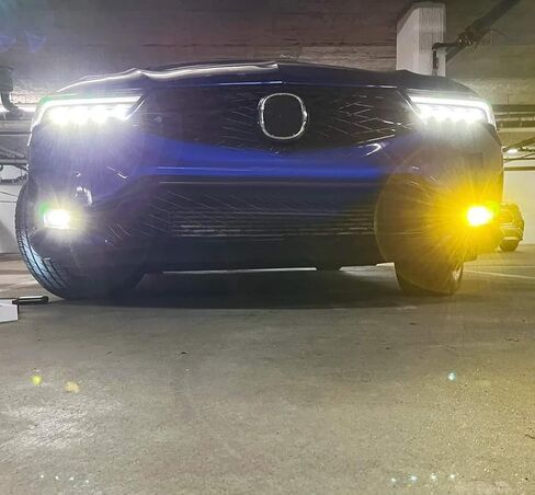 iJDMTOY 30W High Power White/Yellow 2-In-1 Dual-Color Plug-N-Play LED Fog Light Modules (L1B), Compatible with Honda Civic Accord CR-V Ridgeline; Compatible with Acura Integra in Kuwait