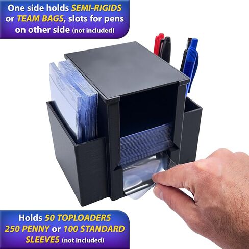 EnderToys Card Guard Rip Tower DX (Black) - Toploader Dispenser - Penny Sleeve Holder in Kuwait
