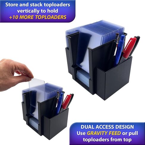 EnderToys Card Guard Rip Tower DX (Black) - Toploader Dispenser - Penny Sleeve Holder in Kuwait
