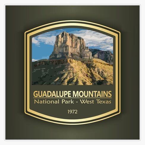 Guadalupe Mountains National Park (PF1) Magnetic Reusable Bumper Vinyl Sticker 5" in Saudi Arabia
