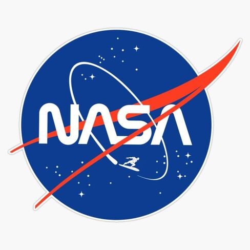 Magnet NASA Logo Silver Surfer Magnetic Bumper Sticker 5" in Saudi Arabia