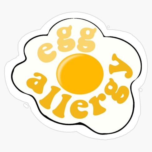 Magnet Egg Allergy Awareness Graphic Magnetic Vinyl Sticker 5" in Kuwait