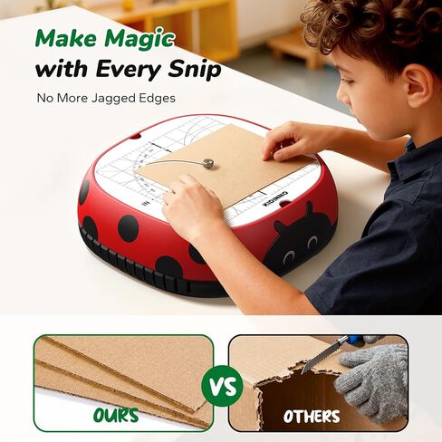Safe Power Cardboard Cutter for Kids, STEM + STEAM Educational Toy for Boys and Girls Ages 5+, Upcycled Tool for DIY Cardboard Projects, Engineering & Creativity in Saudi Arabia