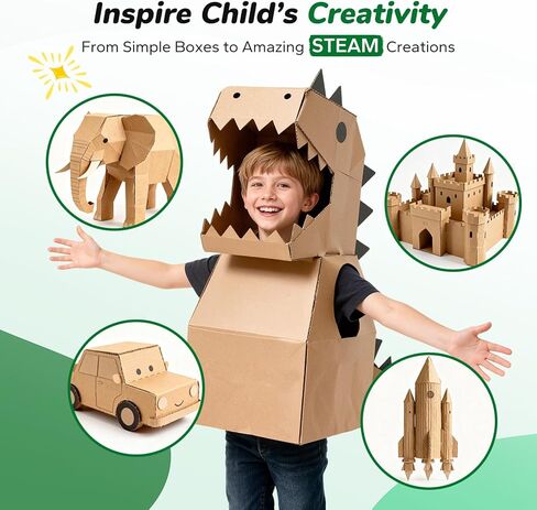 Safe Power Cardboard Cutter for Kids, STEM + STEAM Educational Toy for Boys and Girls Ages 5+, Upcycled Tool for DIY Cardboard Projects, Engineering & Creativity in Saudi Arabia