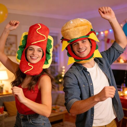 Hot Dog Hat Costume Hotdog Headwear Funny Novelty Food Dress Up for Party Supplies in Saudi Arabia