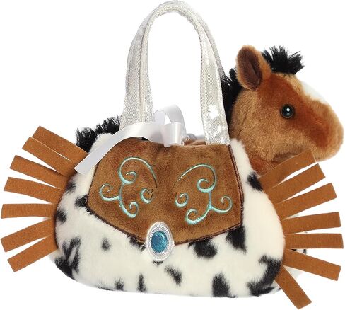Aurora® Fashionable Fancy Pals™ Western Fringe™ Stuffed Animal - Plush with Stylish Purse for Dress Up Fun - Perfect for Kids 3+ Years, Costumes, and Birthdays - Brown 8 Inches in Kuwait