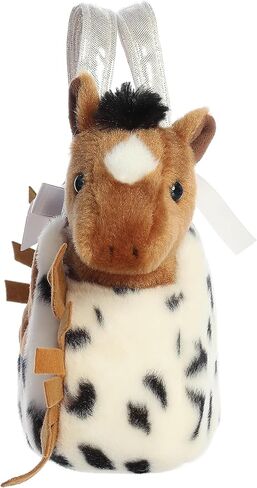 Aurora® Fashionable Fancy Pals™ Western Fringe™ Stuffed Animal - Plush with Stylish Purse for Dress Up Fun - Perfect for Kids 3+ Years, Costumes, and Birthdays - Brown 8 Inches in Kuwait