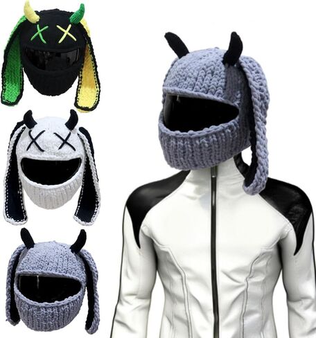 Popular Motorcycle Helmets Covers Funny Rabbits Ear Plush Helmets Full Face Protective Covers for Fun Rides and Gifts in Saudi Arabia