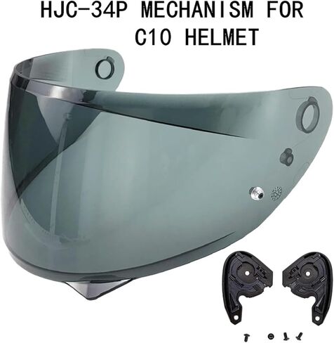 Helmet Visors Base, 2pcs 34p Visors Base for Hjc C10 Helmets, Fashion Motorcycle Helmets Bases Mount Adapter Secure Attachmen, Hjc Helmet Parts Replacement in Saudi Arabia