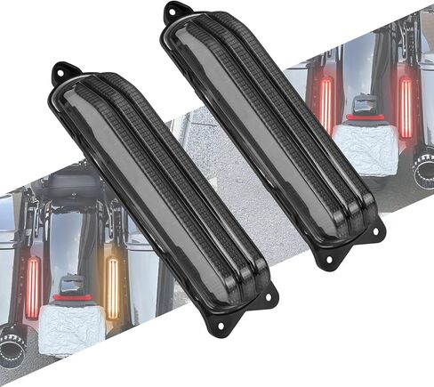 LED Tail Lights for Rear Fender Fascia Compatible with Touring Road King FLHR, Road Glide FLTRX, Street Glide FLHX, Ultra Limited FLHTK, Electra Glide Standard 2014-2025 (Smoked Lens) in Kuwait