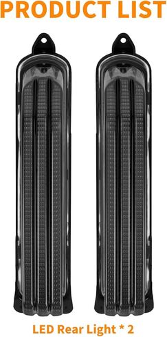 LED Tail Lights for Rear Fender Fascia Compatible with Touring Road King FLHR, Road Glide FLTRX, Street Glide FLHX, Ultra Limited FLHTK, Electra Glide Standard 2014-2025 (Smoked Lens) in Kuwait