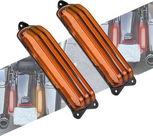 LED Tail Lights for Rear Fender Fascia Compatible with Touring Road King FLHR, Road Glide FLTRX, Street Glide FLHX, Ultra Limited FLHTK, Electra Glide Standard 2014-2025 (Smoked Lens) in Kuwait
