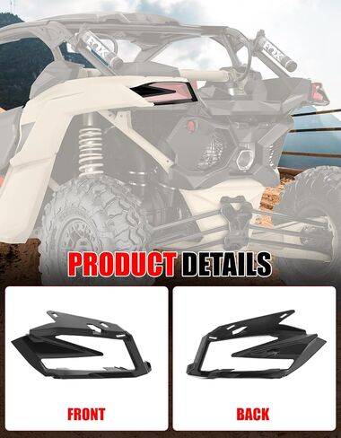 X3 Left Tail Light Cover, Driver Side Rear Brake Stop Light Housing Bezel Panel for Can-Am Maverick X3 XDS XRS Max Turbo R 2017-2026 Accessories, Replace #705010686 in Saudi Arabia