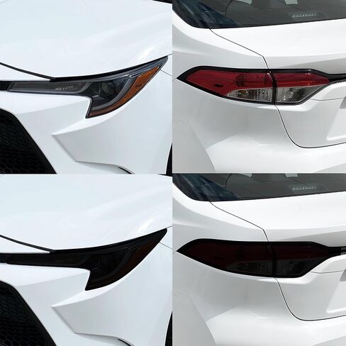 BOGAR TECH DESIGNS Full Headlight Taillight Tint Kit Compatible with Toyota Corolla 2020-2025, Dark Smoke in Kuwait