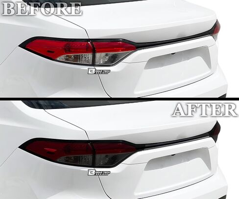 BOGAR TECH DESIGNS Full Headlight Taillight Tint Kit Compatible with Toyota Corolla 2020-2025, Dark Smoke in Kuwait