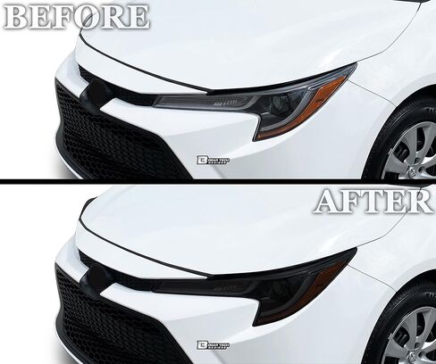 BOGAR TECH DESIGNS Full Headlight Taillight Tint Kit Compatible with Toyota Corolla 2020-2025, Dark Smoke in Kuwait