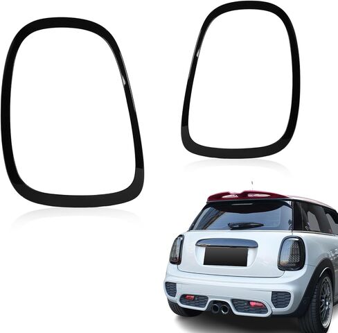 Archaic Rear Tail Light Cover Bezel Surround Trim Compatible with Mini Cooper F55 F56 F57 Hatchback/Convertible 2014-2024, ABS Taillight Ring,Glossy Black,Pair in Saudi Arabia