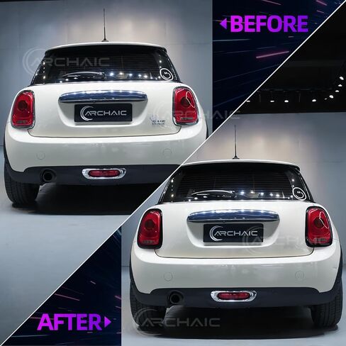 Archaic Rear Tail Light Cover Bezel Surround Trim Compatible with Mini Cooper F55 F56 F57 Hatchback/Convertible 2014-2024, ABS Taillight Ring,Glossy Black,Pair in Saudi Arabia