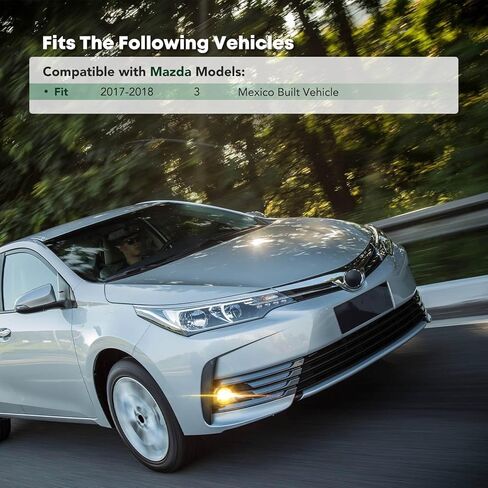 YHTAUTO إطار ضوء الضباب يناسب مازدا 3 2017-2018 المكسيك بنيت السيارة، المصد الأمامي الضباب غطاء خفيف تقليم الجانب الأيمن الركاب in Kuwait
