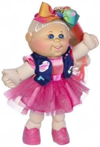 Cabbage Patch Kids, JoJo Siwa Doll, 14", Plush-Toy, Includes Sparkly Dress, Vest with Patches, Giant Hair Bow – with Birth Certificate, Birthdate, Birth Time in Saudi Arabia