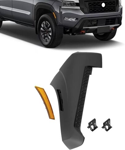 JX Racing Bumper Face Bar End Extension W/Side Marker Light Compatible with Nissan Frontier S SV 2022 2023 2024 Front Bumper Extension Right/Passenger Side for 620189BU0C NI1017100 in Saudi Arabia