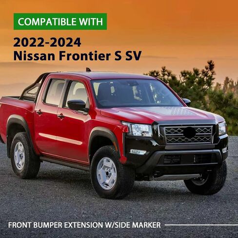 JX Racing Bumper Face Bar End Extension W/Side Marker Light Compatible with Nissan Frontier S SV 2022 2023 2024 Front Bumper Extension Right/Passenger Side for 620189BU0C NI1017100 in Saudi Arabia