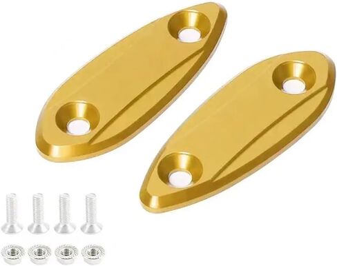 Compatible with ZX25R ZX4RR ZX6R Ninja ZX-25R ZX-4RR KRT 2020-2024 ZX-6R 636 2009-2012 Motorcycle Mirror Block Off Plates Kits(Gold) in Saudi Arabia