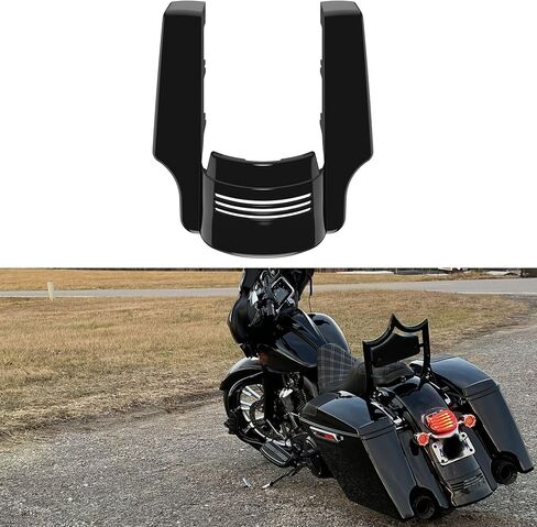 Advanblack Vivid Black 5" Motorcycle Rear Fender Extension Stretched Filler Fit for Harley Touring Street Road Glide 2009-2023 in Saudi Arabia