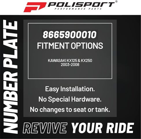 لوحة أرقام للدراجات النارية Polisport Motocross (MX) لدراجات Kawasaki KX125 وKX250 (2003-2008) الترابية - لوحة رفرف الدراجة الترابية خفيفة الوزن ومقاومة للصدمات - أخضر in Kuwait