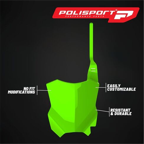 لوحة أرقام للدراجات النارية Polisport Motocross (MX) لدراجات Kawasaki KX125 وKX250 (2003-2008) الترابية - لوحة رفرف الدراجة الترابية خفيفة الوزن ومقاومة للصدمات - أخضر in Kuwait