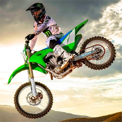 لوحة أرقام للدراجات النارية Polisport Motocross (MX) لدراجات Kawasaki KX125 وKX250 (2003-2008) الترابية - لوحة رفرف الدراجة الترابية خفيفة الوزن ومقاومة للصدمات - أخضر in Kuwait