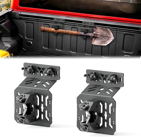 YZONA Bed Rail Recovery Board Mounts Brackets for Pickup Trucks, Heavy-Duty Steel Traction Board Holder, Compatible with Bed Rail Systems for Off-Road Sand, Snow, Mud Recovery Tracks in Kuwait