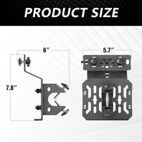 YZONA Bed Rail Recovery Board Mounts Brackets for Pickup Trucks, Heavy-Duty Steel Traction Board Holder, Compatible with Bed Rail Systems for Off-Road Sand, Snow, Mud Recovery Tracks in Kuwait