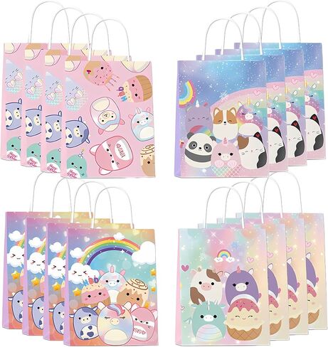 16 Pcs Cute Animals Gift Bags for Kids Party Supplies Birthday Decorations Baby Shower in Saudi Arabia