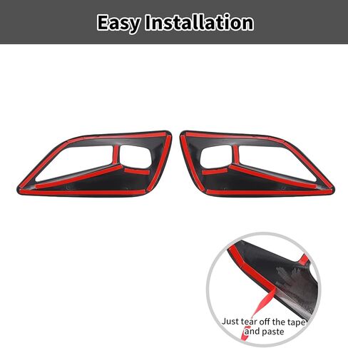 Exterior Front Fog Light Bezel Frame Cover Trim Front Fog Light Lamp Cover Compatible with Jeep Cherokee 2019+ Exterior Accessories (ABS,2pcs/Set,Black) in Saudi Arabia