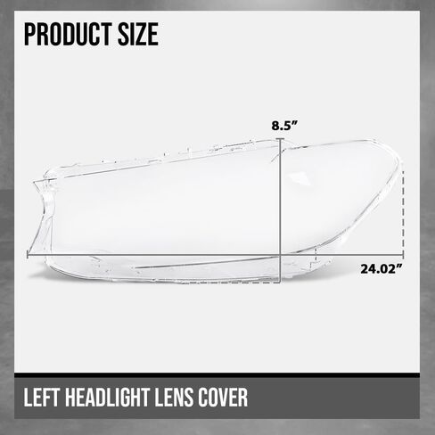 G-PLUS Headlight Lens Cover Compatible with BMW 5 Series G30 G31 G38 2017-2020 Fit BMW 520i 530i 540i 550i 2016-2019 63117214962, 7214962 Left Side Front Headlamp Lens Cover Clear in Kuwait