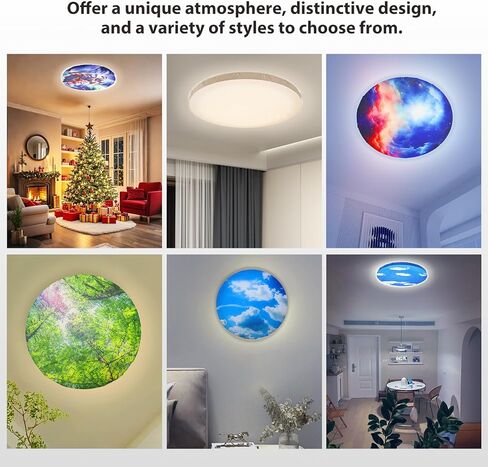 12" Ceiling Light Cover, 4 Pcs Flush Mount Light Fixture Cover, Fabric Ceiling Light Fixture Cover, Light Filters (Cloudy) in Kuwait