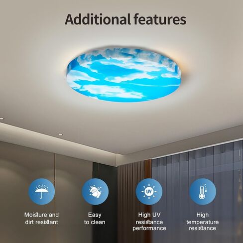 12" Ceiling Light Cover, 4 Pcs Flush Mount Light Fixture Cover, Fabric Ceiling Light Fixture Cover, Light Filters (Cloudy) in Kuwait