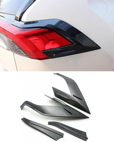 Car Accessories Fit for Toyota RAV4 2019-2022 ABS Exterior Tail Light Lamp Cover Frame Decor Trim （ Chrome） 4PCS Set in Saudi Arabia