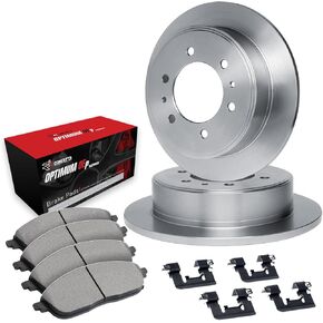 R1 Concepts Front Brake Kit Fits 1981-1985 Toyota Pickup; 1984-1985 Toyota 4Runner| Optimum Oep Pads, Blank Rotors| Hardware| 12.0" Front Rotor in Kuwait