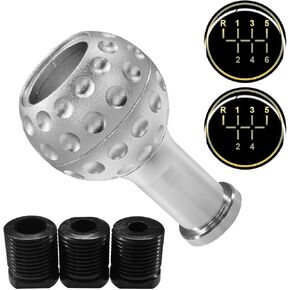 YoRise Car Round Ball Shift Knob, Aluminum Alloy Gear Shifter Knobs with 3 Adapters & 5/6 Speed Stickers, Car Stick Shift Knob Replacement Fit Most Manual Automatic Cars (Red) in Saudi Arabia