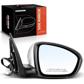A-Premium Passenger Side Power Door Mirror - Compatible with Nissan Sentra S 2020 2021 2022 - Non-Heated Manual Folding White Outside Rear View Mirror in Kuwait