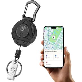 Oaridey Key Tracker, Works with Apple Find My, Retractable Keychain with GPS Tracker, Heavy Duty Badge Reel Carabiner for Luggage, Bags, Anti-Lost Key Finder with 2-Year Battery Life, High-Precision in Saudi Arabia