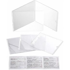 Mahjong Card Sleeve Holder, Fits Large Print Size 6 1/8" x 4 3/4", Clear Plastic Mahjongg Card Protector, Durable Score Card Cover for American Mahjong, 4 Pack in Saudi Arabia