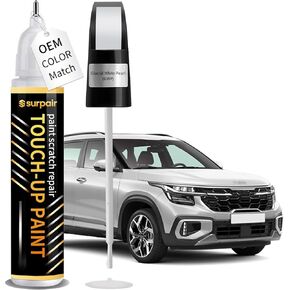 الطلاء الجليدي الأبيض اللؤلؤي GWP لطلاء اللمس من أجل KIA OEM مجموعة إصلاح خدوش السيارة ذات الألوان المتطابقة للنكات والرقائق والخدوش السريعة والسهلة لإصلاح الطلاء 2 في 1 قلم مزيل خدوش السيارة in Kuwait