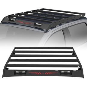Top Roof Rack Cross Bars Cargo Carrier Compatible with 2014-2021 Toyota Tundra Pickup Truck (4 Doors Only), Heavy Duty Top Roof Basket Rack Cargo Carrier with 2 x 48W LED Light in Saudi Arabia