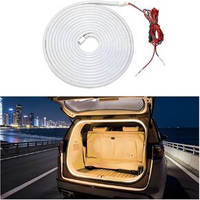 Car Trunk LED Strip Lights, 4M Dynamic Flowing Vehicle Trunk Ambient Strip Light, Flexible Waterproof Auto Neon Lighting Accessories, Universal for SUV Truck Motorcycle (Red) in Saudi Arabia
